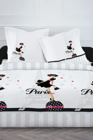 Seulement Aujourd'hui Housse de couette 220x240 Paris Only Girly