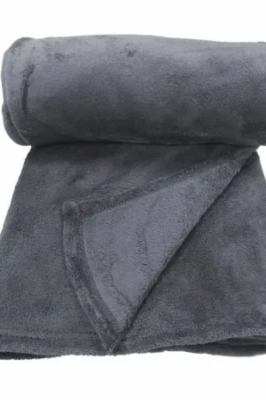 Couverture polaire moelleuse 180x220 Today Gris Foncé Remise
