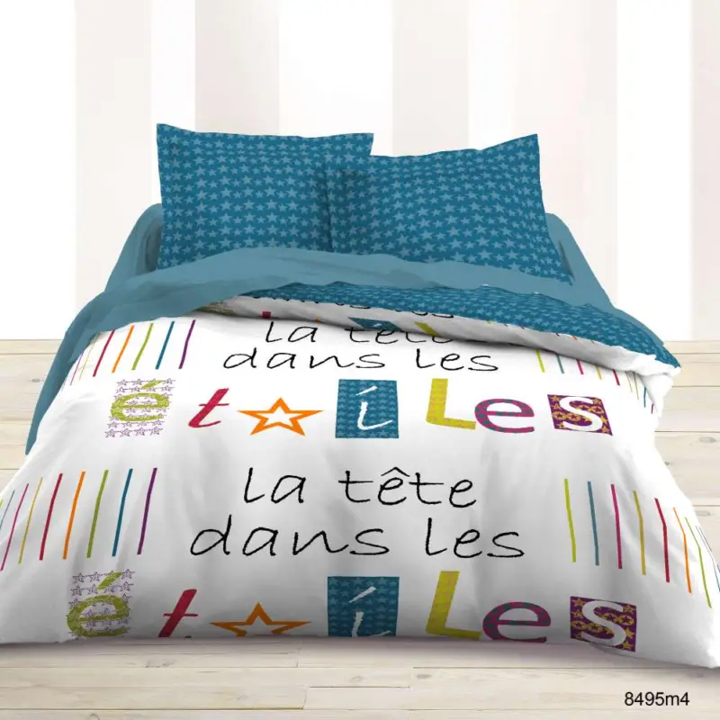 Promotion Saisonnière Housse de couette pas cher 220x240 La tête dans les Etoiles