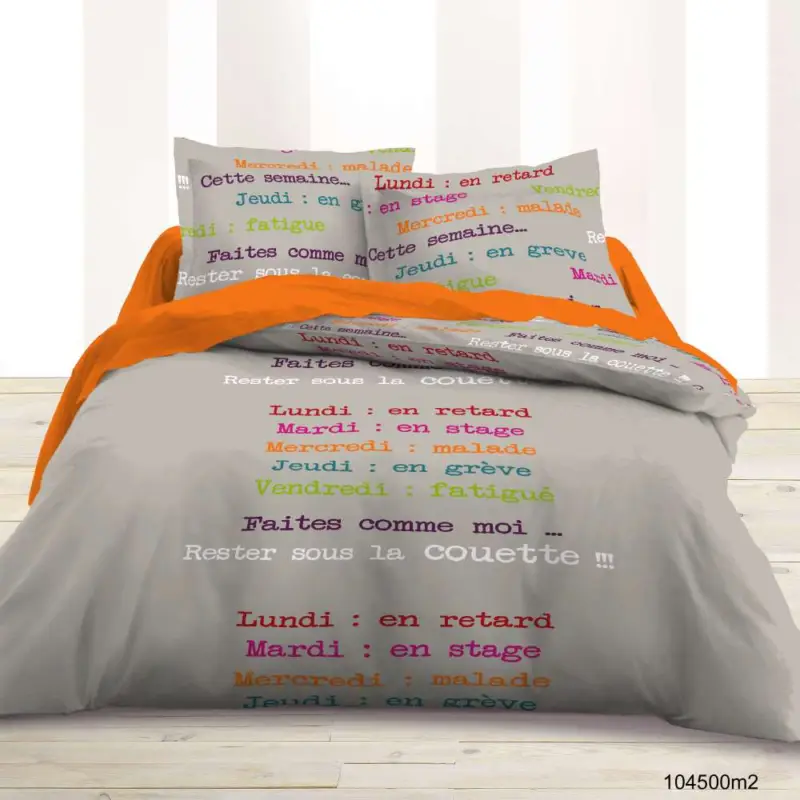 Vente Flash Housse de couette pas cher 220x240 Rester sous la couette