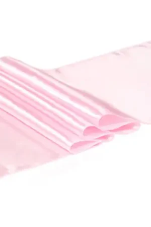Affaire À Saisir Chemin de table mariage en satin Rose 36cm x 9 mètres