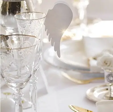 Marque place mariage Aile d'ange x 10 pièces Dernier Modèle