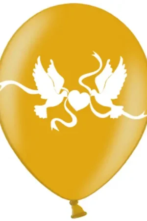 Commander Vite Ballon Mariage Colombe Doré 35cm x 50 pièces