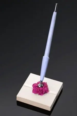 Porte stylo mariage avec rose Fuchsia Nouveauté