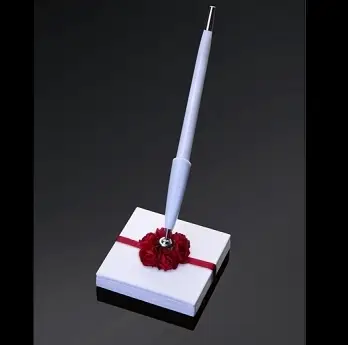 Porte stylo mariage avec rose Bordeaux Prix Réduit