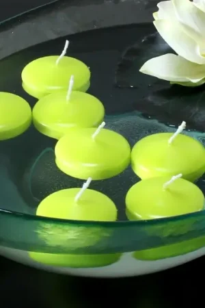 Bougie flottante Vert anis x 50 pièces Haute Qualité