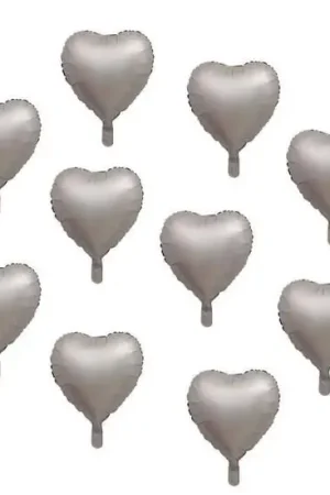 Bon Marché Ballon gonflable Coeur Argent 20cm x 100 pièces