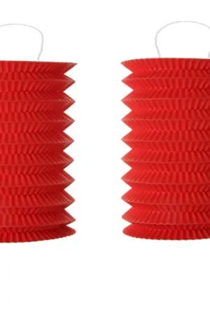 Achat Immédiat Lampion mariage cylindrique Rouge x 2 pièces