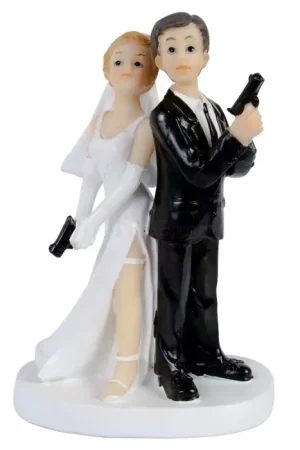 Prix Choc Figurine de mariage Couple de Mariés Espion