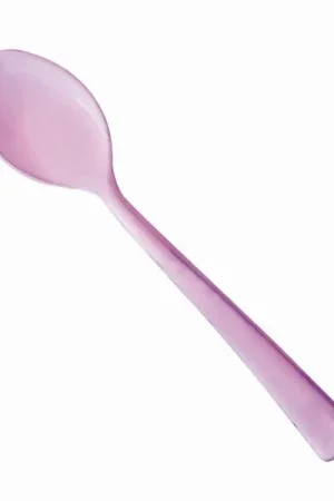 Mini cuillere plastique Rose x 50 pièces Livraison Express