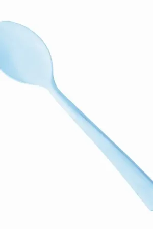 Mini cuillere plastique Bleu ciel x 50 pièces Réduction