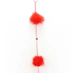 Acheter En Ligne Guirlande de plume mariage Rouge avec perle