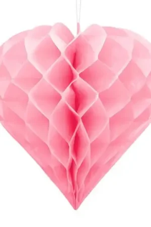 Coeur à Suspendre en papier 30cm Rose Offre Spéciale