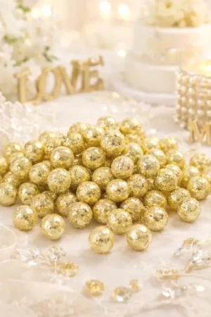 Petite Boule Pailletée Or 8MM x 160 pièces Meilleur Choix