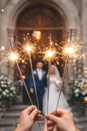 Dernière Chance Cierge magique 45cm pour Sortie d'Eglise x 5 pièces