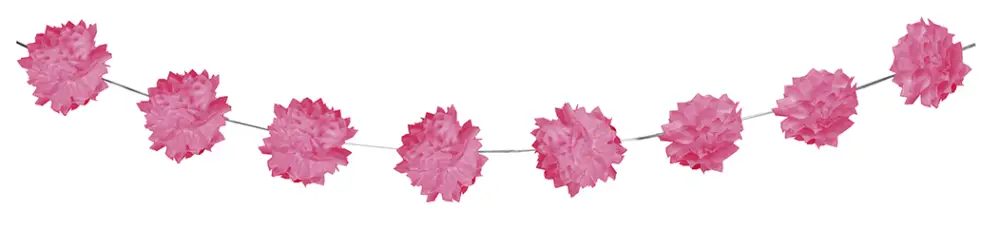 Commander Vite Guirlande mariage de pompons de soie Fuchsia