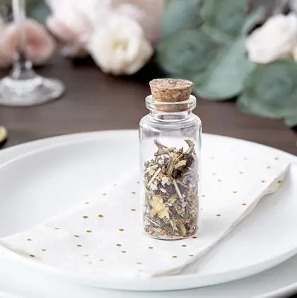Mini fiole en verre mariage x 12 pièces Top Vente