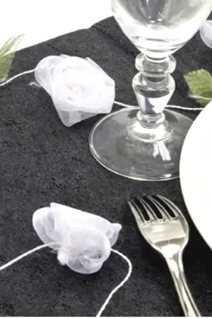 Haute Qualité Guirlande de rose en Organza Blanc