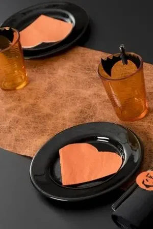 Vente Flash Chemin de table mariage orange fanon 30cm