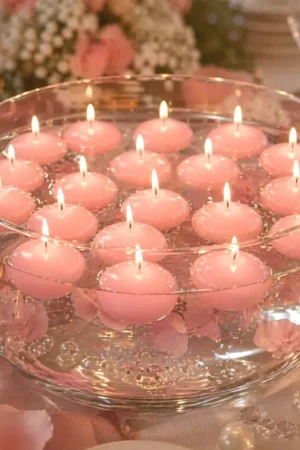 Nouvel Arrivage Bougie flottante Rose x 50 pièces