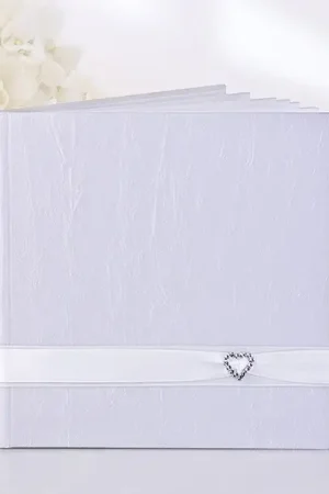 Expédié Aujourd'hui Livre d'or mariage avec coeur en strass