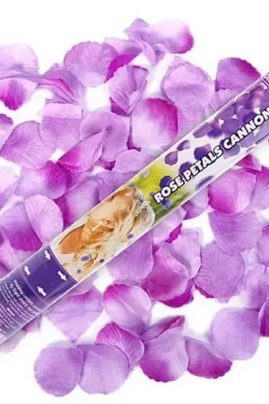 Canon à confettis Pétale de rose Parme 40 cm Bon Marché