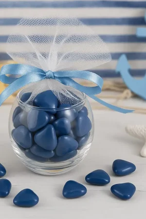 Dernier Modèle Dragees Coeur Chocolat Bleu Marine Marque Reynaud