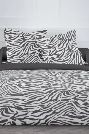 Parure housse de couette Safari Zebra 220x240cm Promotion