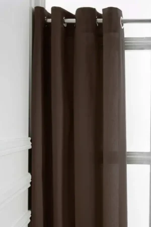 Offre Limitée Rideau a oeillets pas cher Bronze 140x260cm
