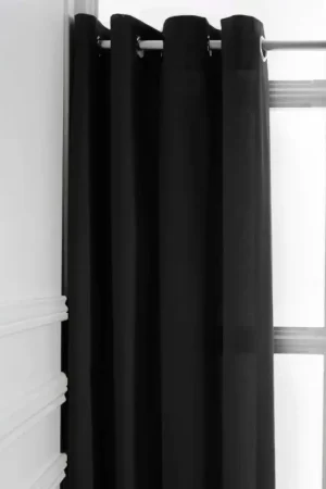 Commander Vite Rideau Oeillets pas cher Noir 140x260cm