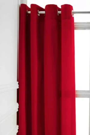 Marque Rideau pas cher a Oeillets Rouge 140x260cm