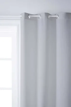Rideau Oeillets pas cher Gris clair 140x260 Prix Cassé
