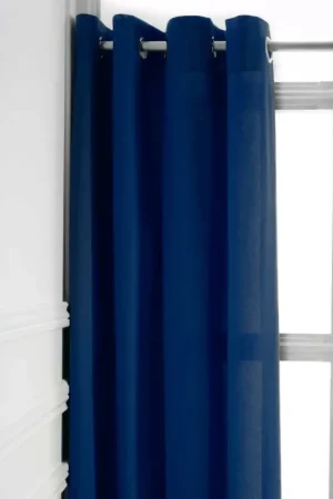 Rideau a Oeillets Bleu Marine pas cher 140X260 Solde