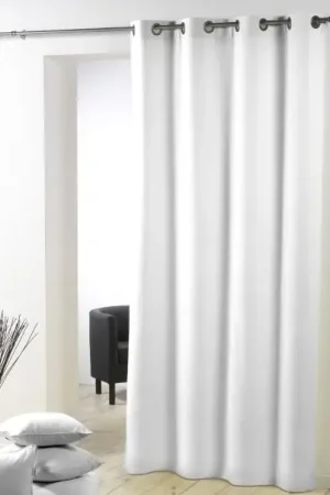 Rideau Blanc a Oeillets pas cher 140x260cm Paiement Sécurisé