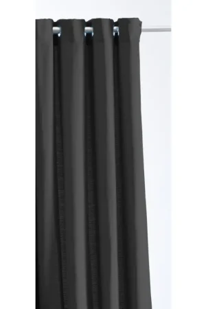 Rideau Jacquard Noir Effet Paille de Riz Super Prix