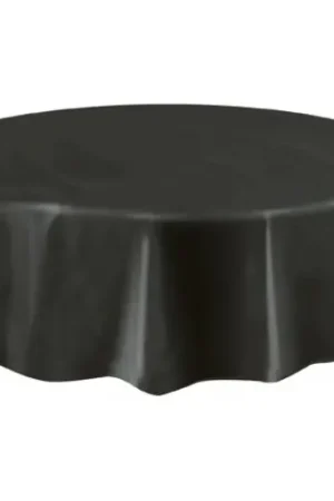 Nappe ronde en plastique noire 210cm Acheter En Ligne