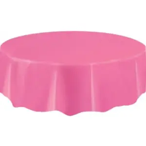 Nappe ronde en plastique Fuchsia 210cm Nouveauté