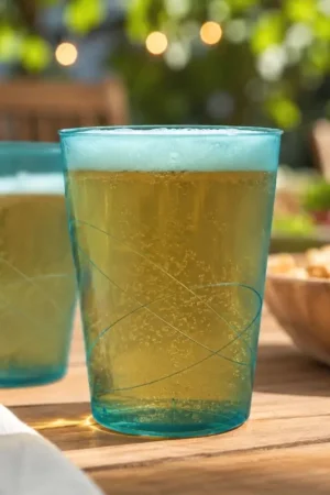 Verre a bière en plastique rigide Turquoise x 10 pièces Usine Directe