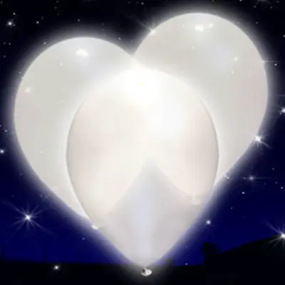 Prix Bas Ballon à led Clignotante 30 cm Blanc x5pièces
