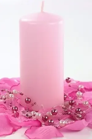 Bon Plan Bougie cylindrique Rose 10cm