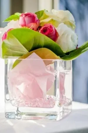 Expédié Aujourd'hui Vase Mariage Cube en verre transparent 13cm