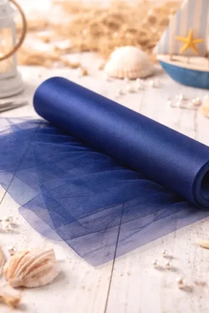 Rouleau de tulle Bleu marine 50cm x 10 mètres Offre Exclusive