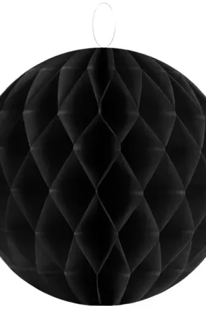 Solde Boule en papier alveole Noir 30cm x 2 pièces
