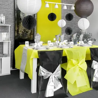 Meilleure Vente Tenture mariage Jaune 12 mètres