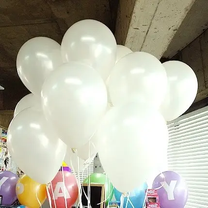 Ballon mariage nacre Blanc 30cm x 100 pièces Certifié