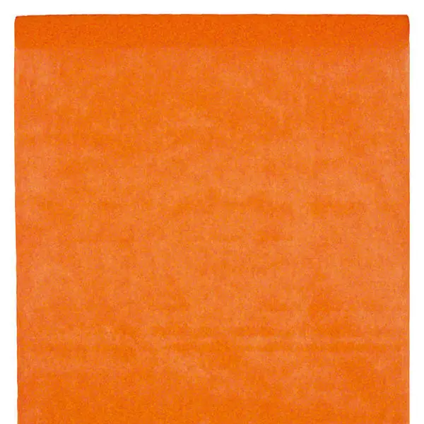 Bon Plan Nappe en tissu intissé Orange en rouleau 5mx120cm