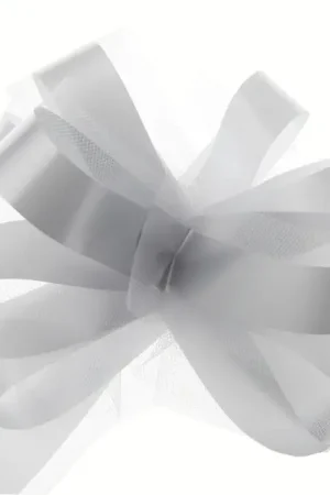 Noeud automatique en tulle Argent x 5 pièces Affaire À Saisir