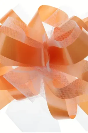 Bon Plan Noeud automatique en tulle Orange x 5 pièces