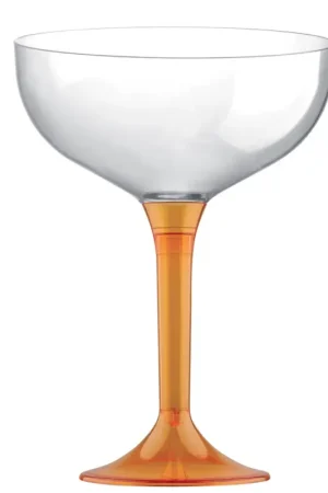 Seulement Aujourd'hui Coupe champagne en plastique Orange transparent x 20 pièces
