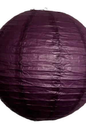 Boule en papier lampion Aubergine 50 cm Must-Have